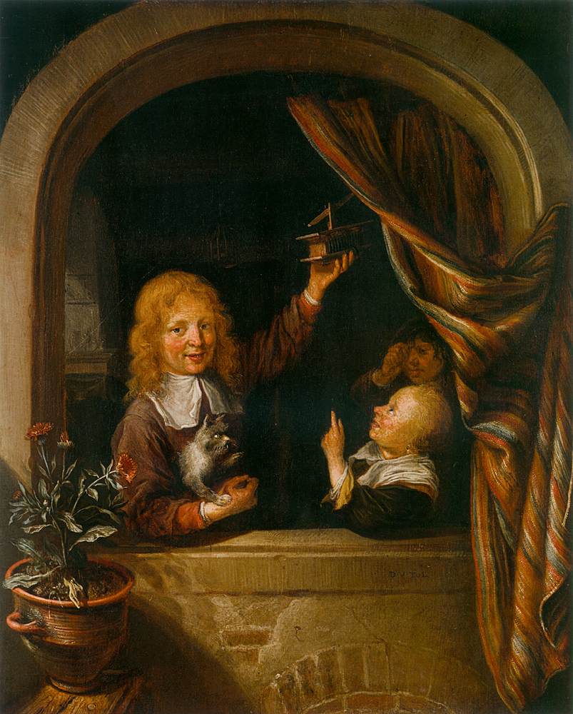 Children with a Mousetrap by TOL, Domenicus van