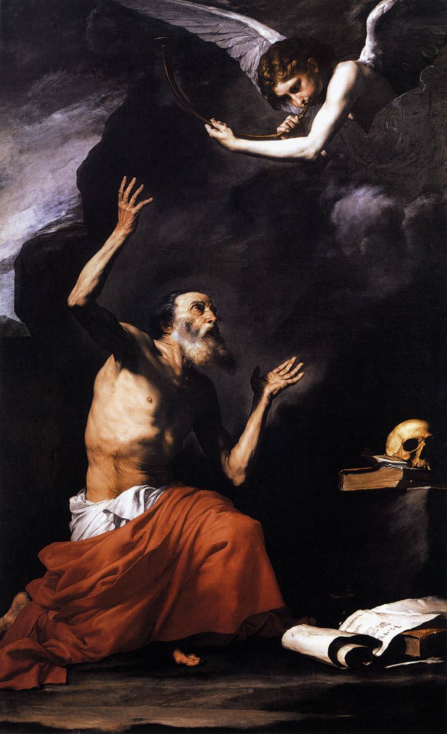 St Jerome and the Angel by RIBERA, Jusepe de