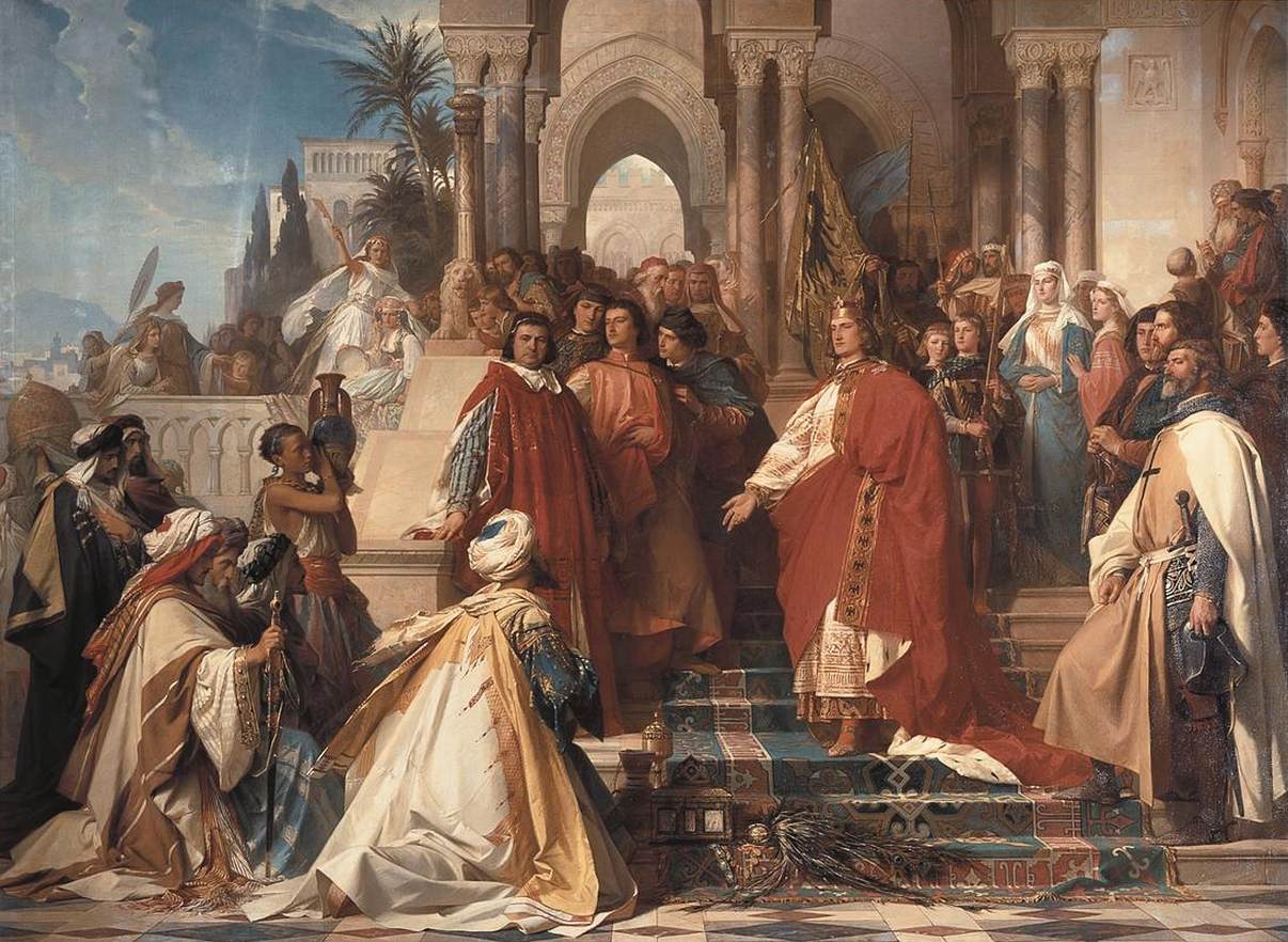 The Court of Emperor Frederick II in Palermo by