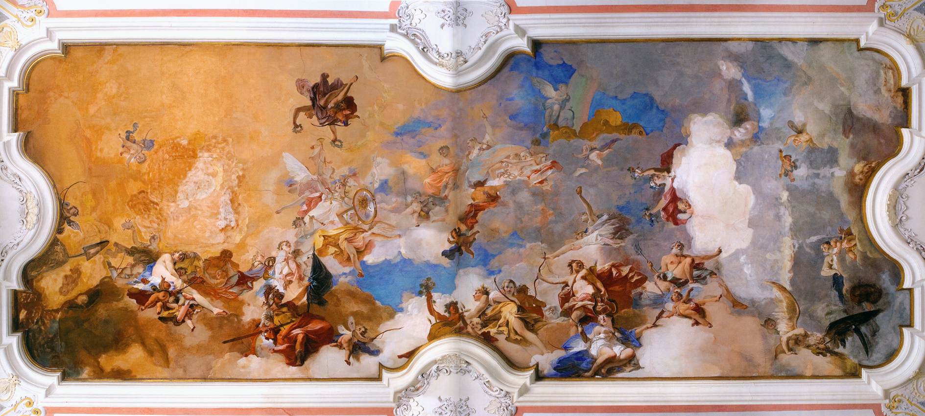 View of the ceiling of the ballroom by CROSATO, Giovanni Battista