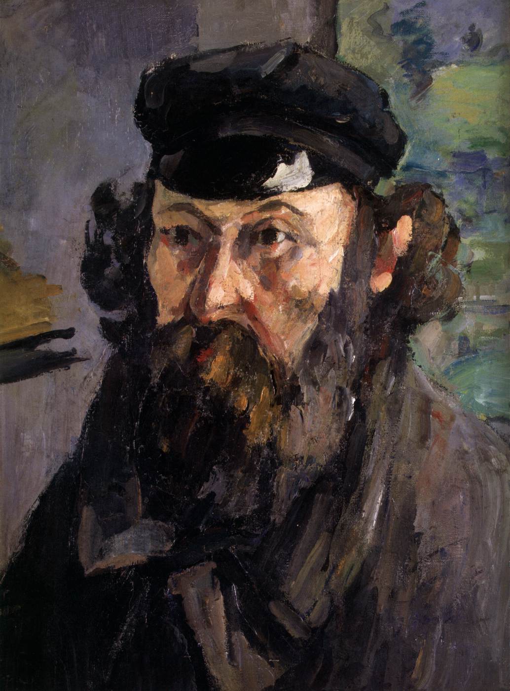 Self-Portrait in a Peaked Cap by CÉZANNE, Paul