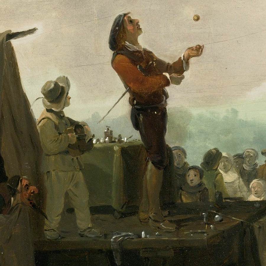 The Juggler (detail) by DEBUCOURT, Philibert-Louis