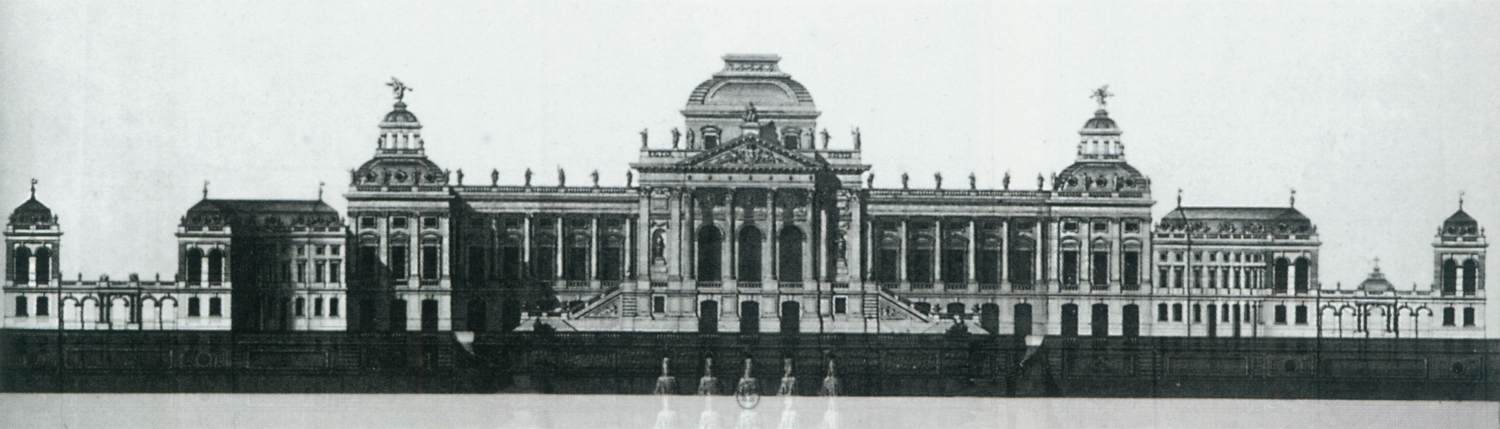 Proposed Elevation of a Square for the King with a Town Hall by PATTE, Pierre