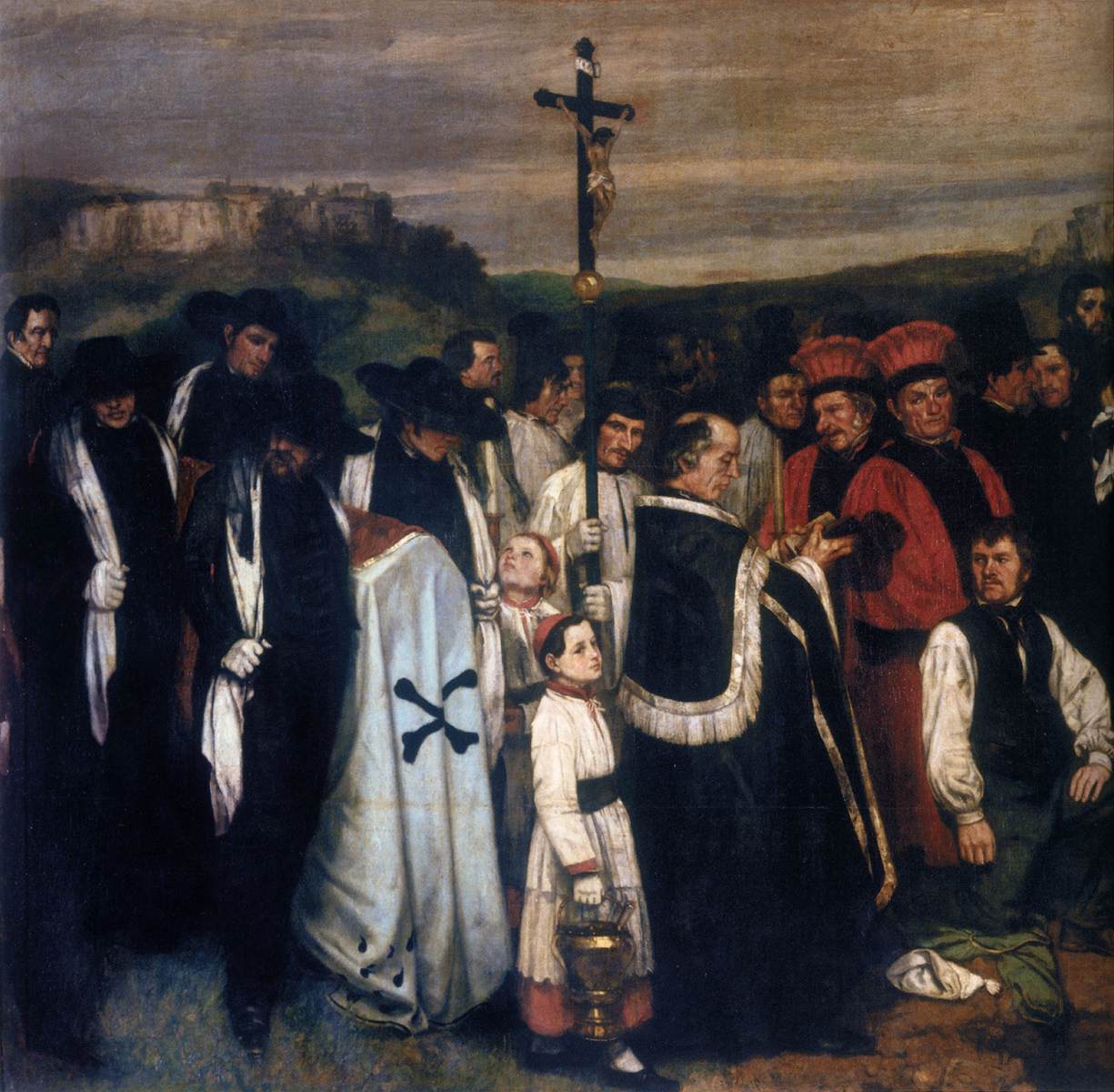 Burial at Ornans (detail) by COURBET, Gustave