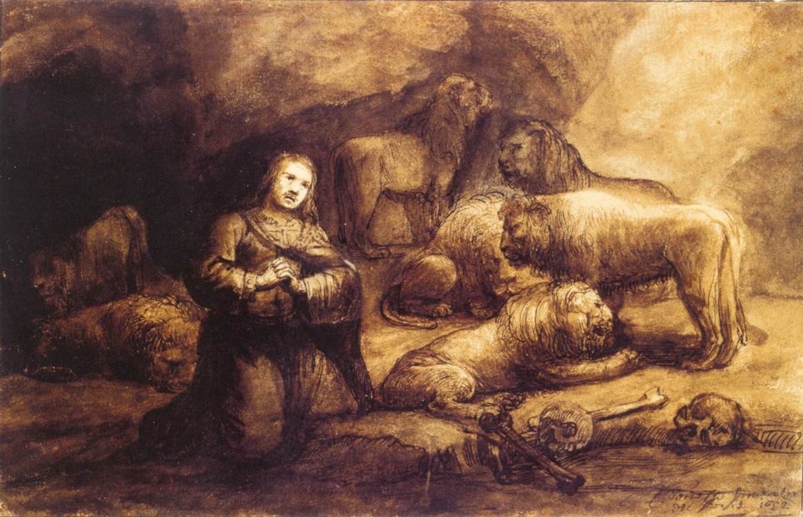 Daniel in the Lion's Den by RENESSE, Constantijn van