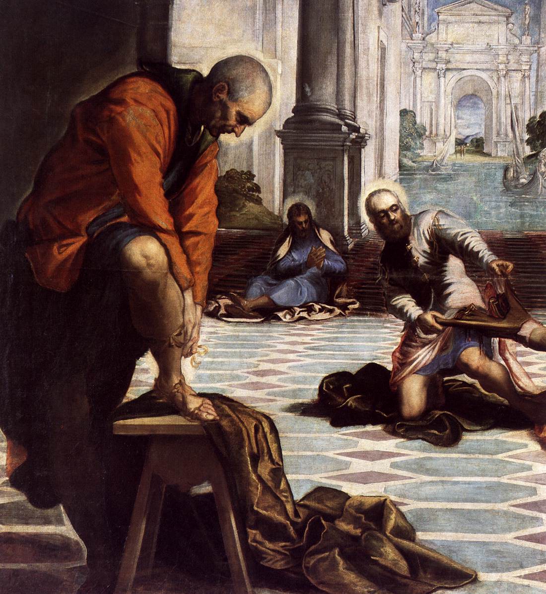 Christ Washing the Feet of His Disciples (detail) by TINTORETTO