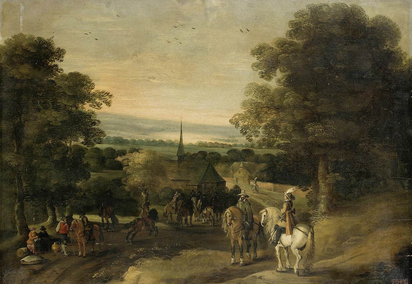 Landscape with a Cavalry Group by