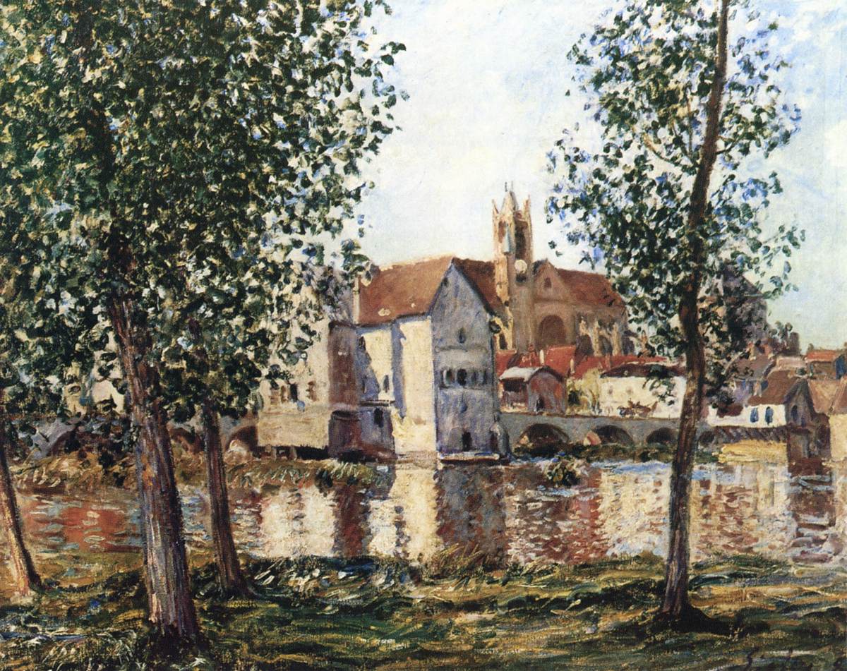 Moret-sur-Loing in Morning Sun by SISLEY, Alfred