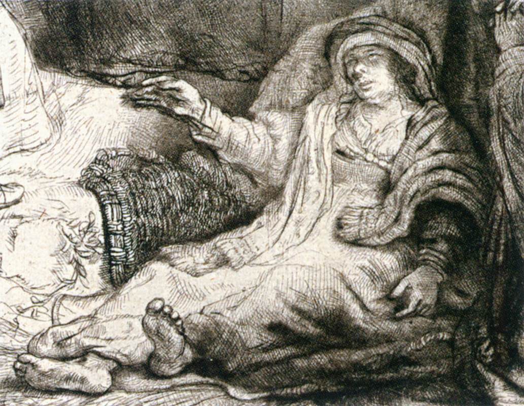 "The 100 Guilder Print" (detail)" by REMBRANDT Harmenszoon van Rijn