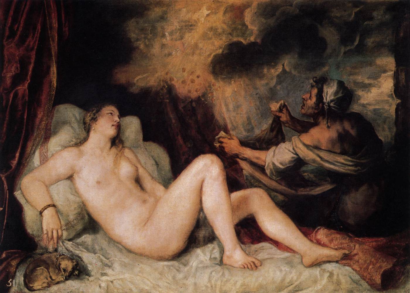 Danaë with a Nurse by TIZIANO Vecellio