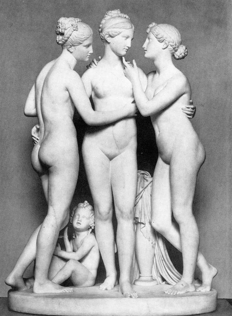 The Three Graces with Cupid by THORVALDSEN, Bertel