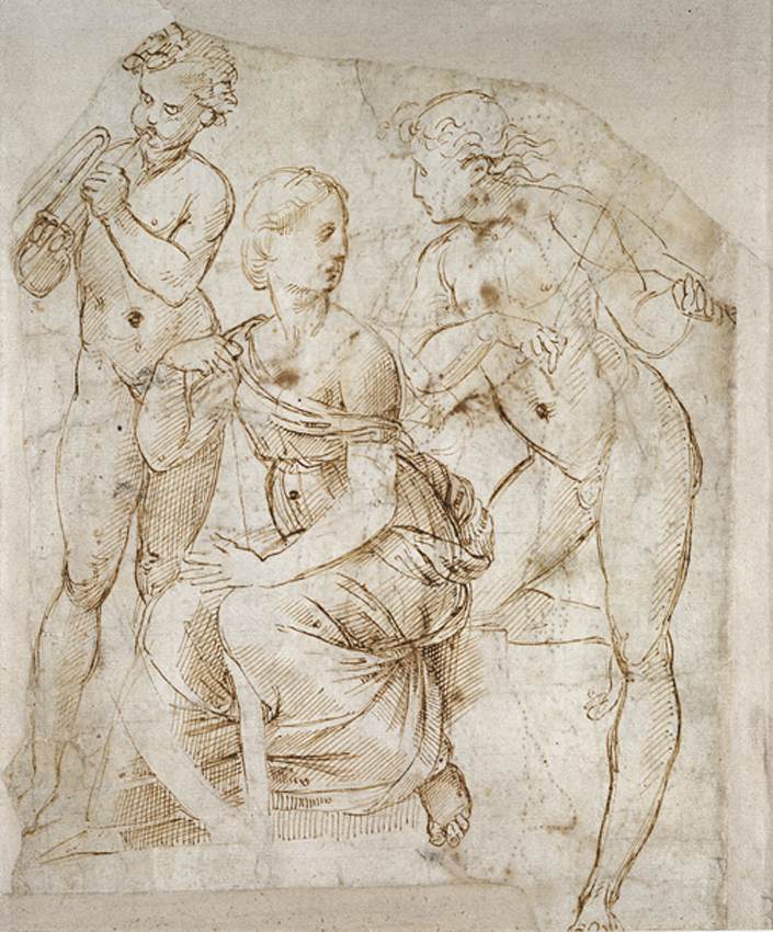 Group of Musicians (recto) by RAFFAELLO Sanzio