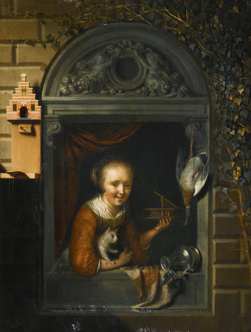 Young Girl at a Window Ledge by DOU, Gerrit