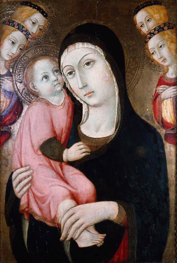 Virgin and Child with Four Angels by SANO di Pietro