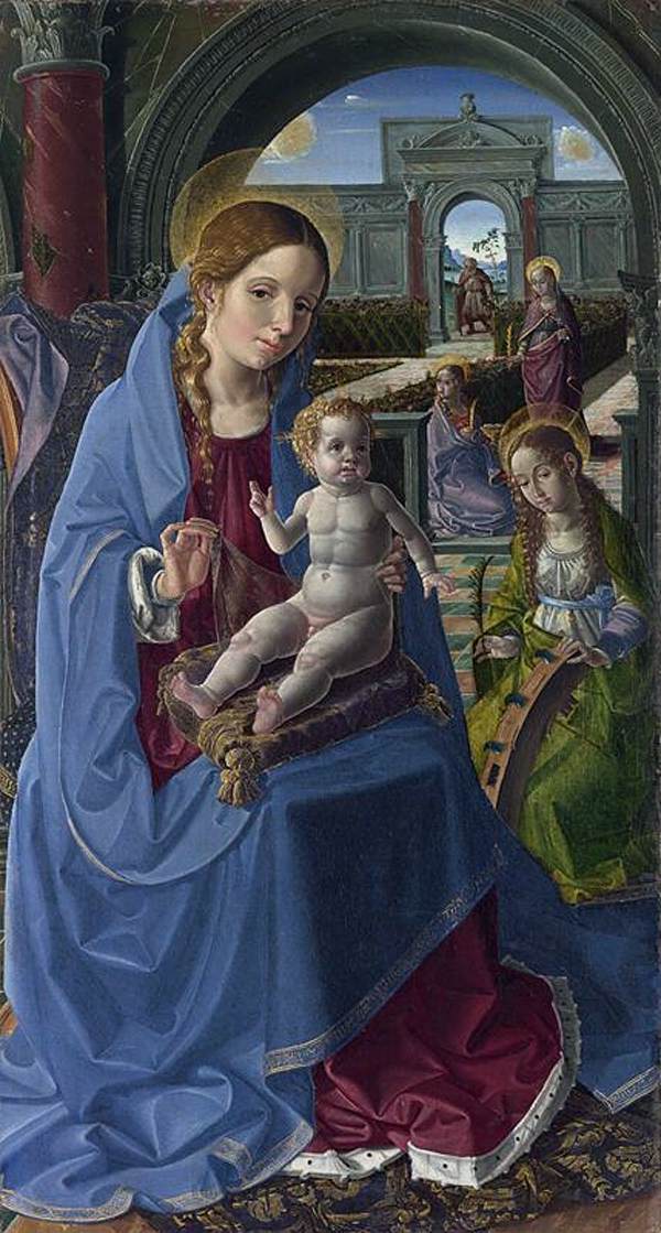 Virgin and Child with Saints by SAN LEOCADIO, Paolo de