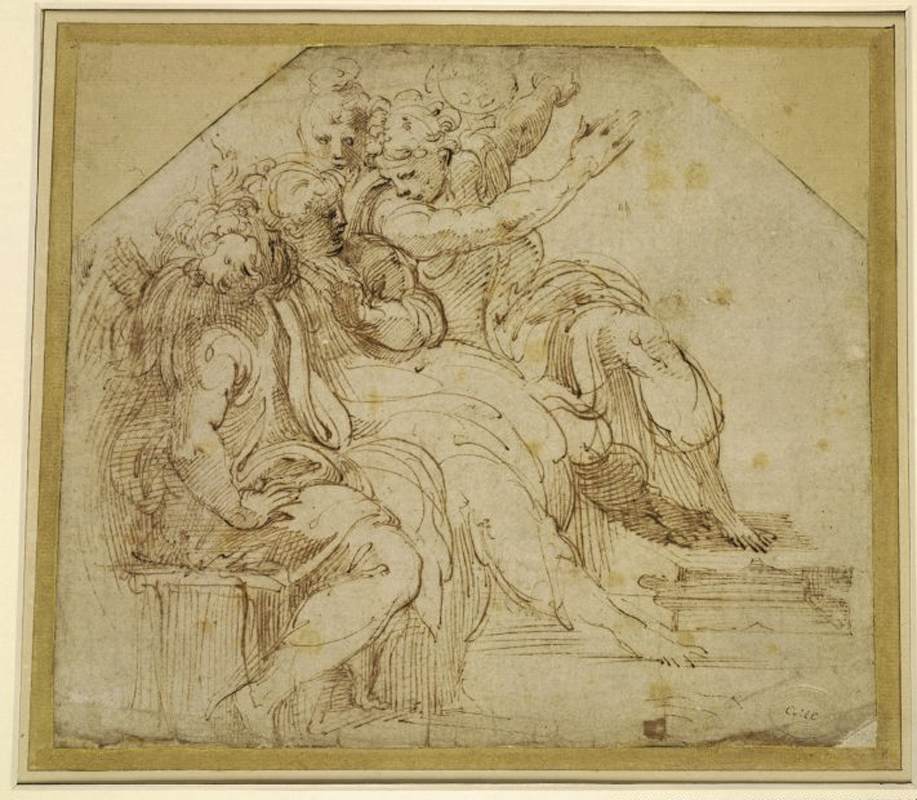 Four seated figures by PARMIGIANINO