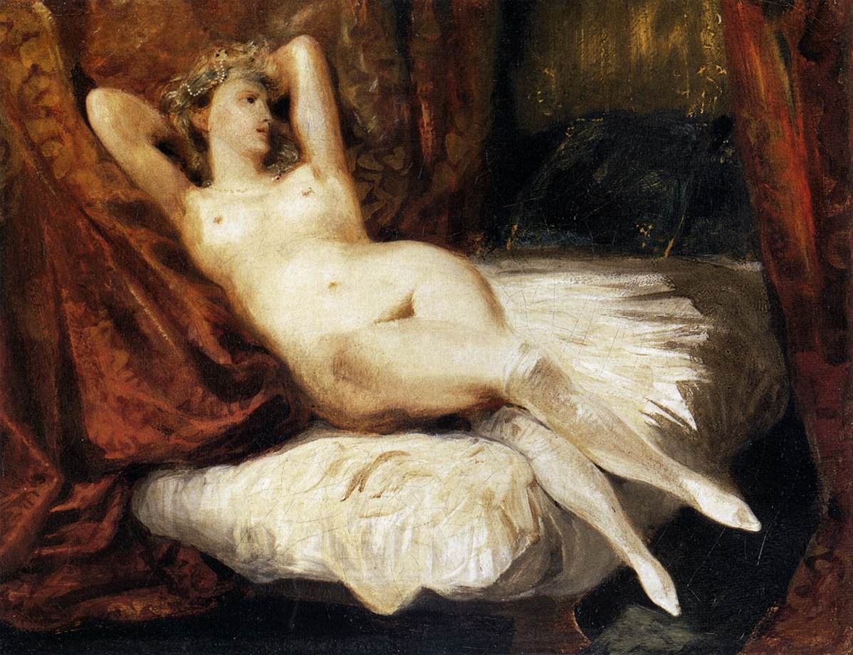 Female Nude Reclining on a Divan by DELACROIX, Eugène