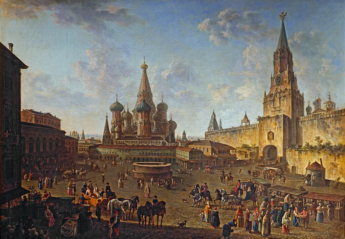 Red Square in Moscow by ALEKSEYEV, Fyodor Yakovlevich