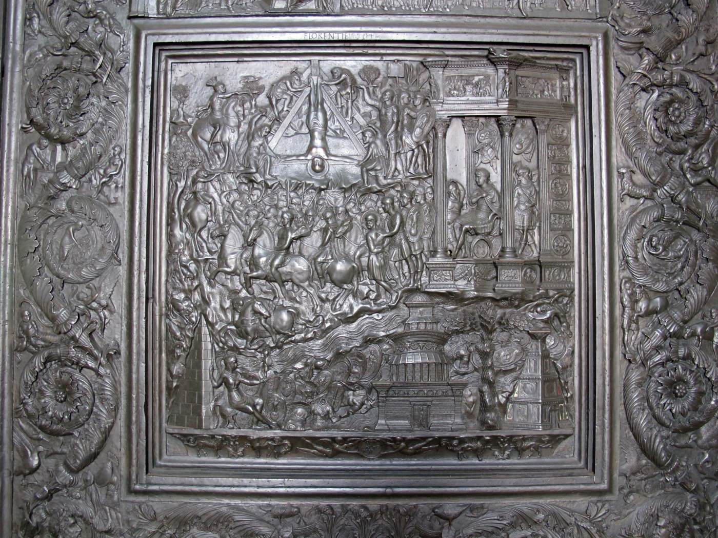 Bronze door: Martyrdom of St Peter by