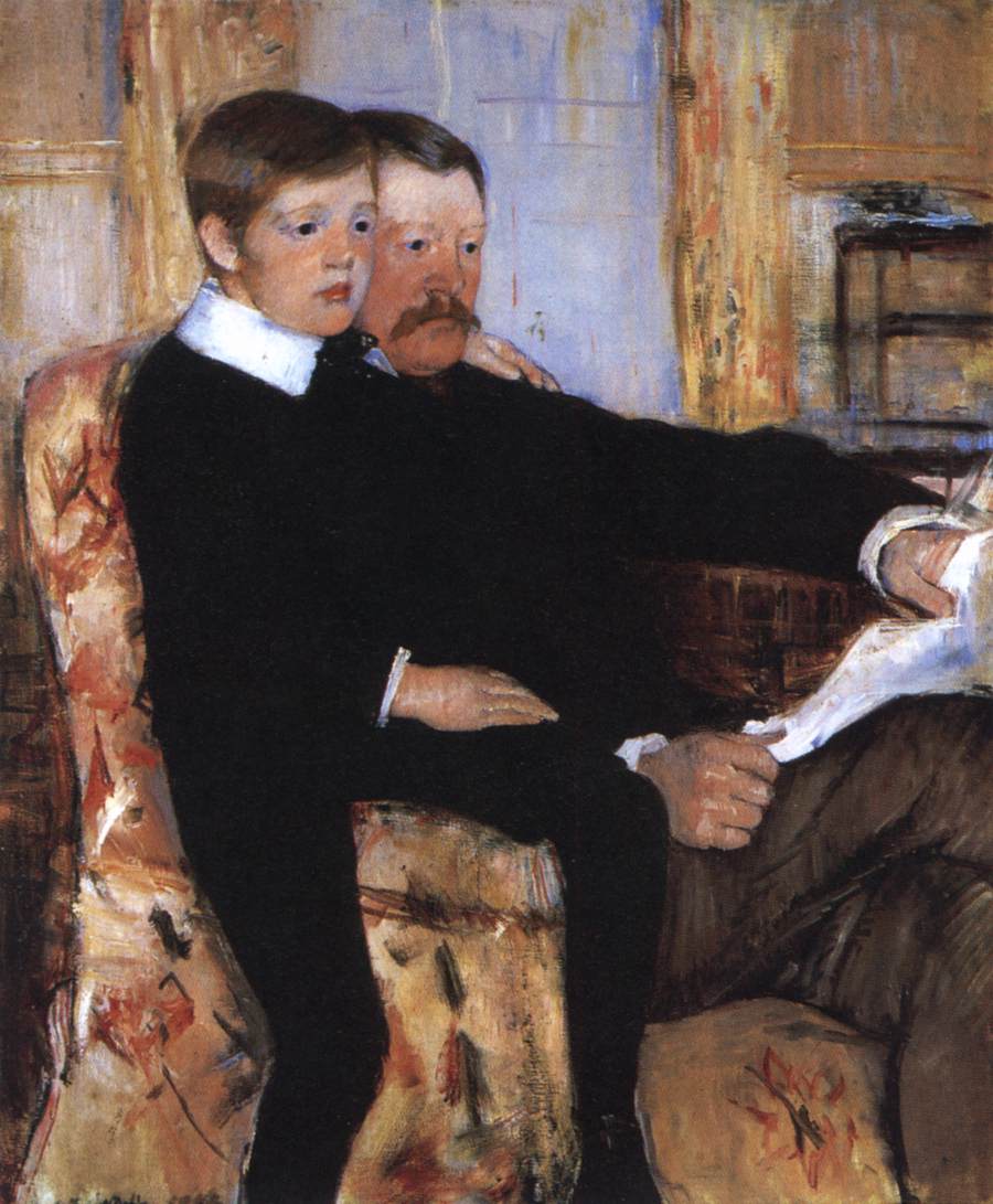 Alexander J. Cassatt and his Son Robert by CASSATT, Mary