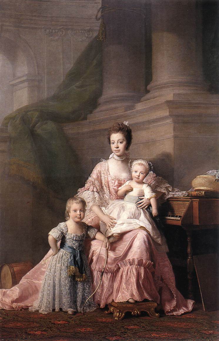 Queen Charlotte with her Two Children by RAMSAY, Allan