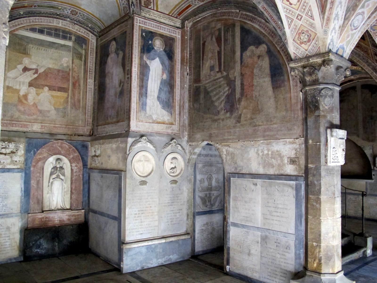 View of the frescoes by