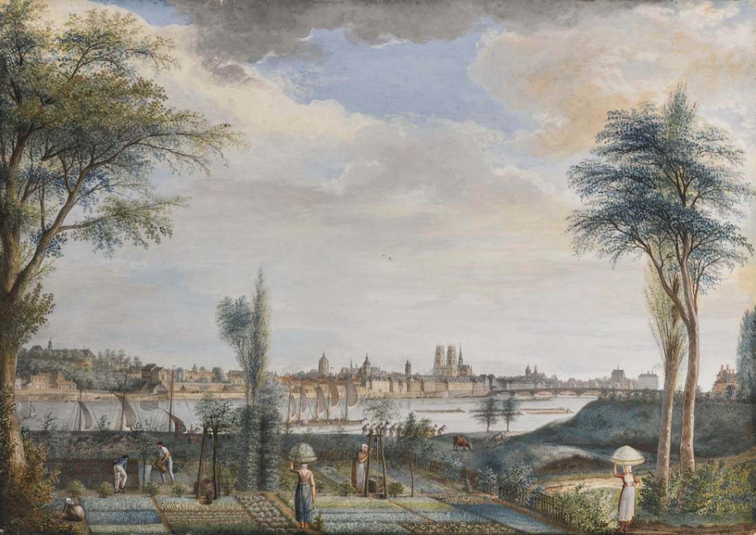 View of Orléans from a Garden on the Banks of the Loire by