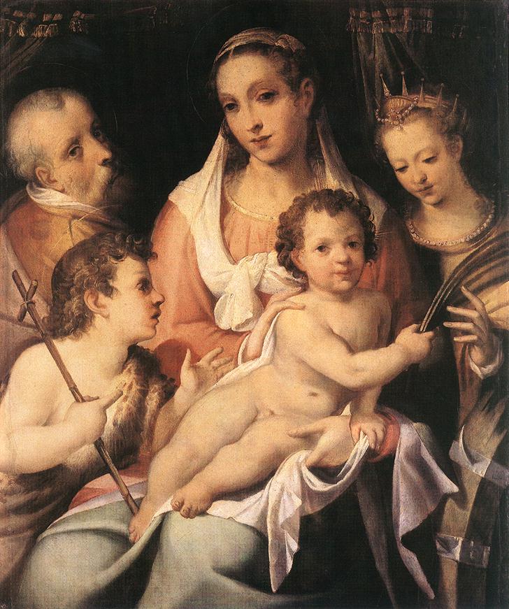 Holy Family with the Infant St John the Baptist and St Catherine of Alexandria by