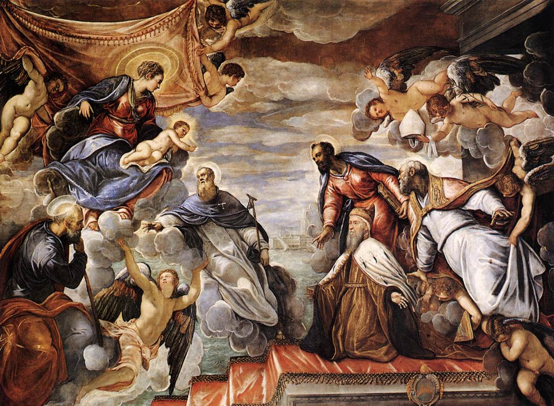 Doge Nicolò da Ponte Invoking the Protection of the Virgin by TINTORETTO