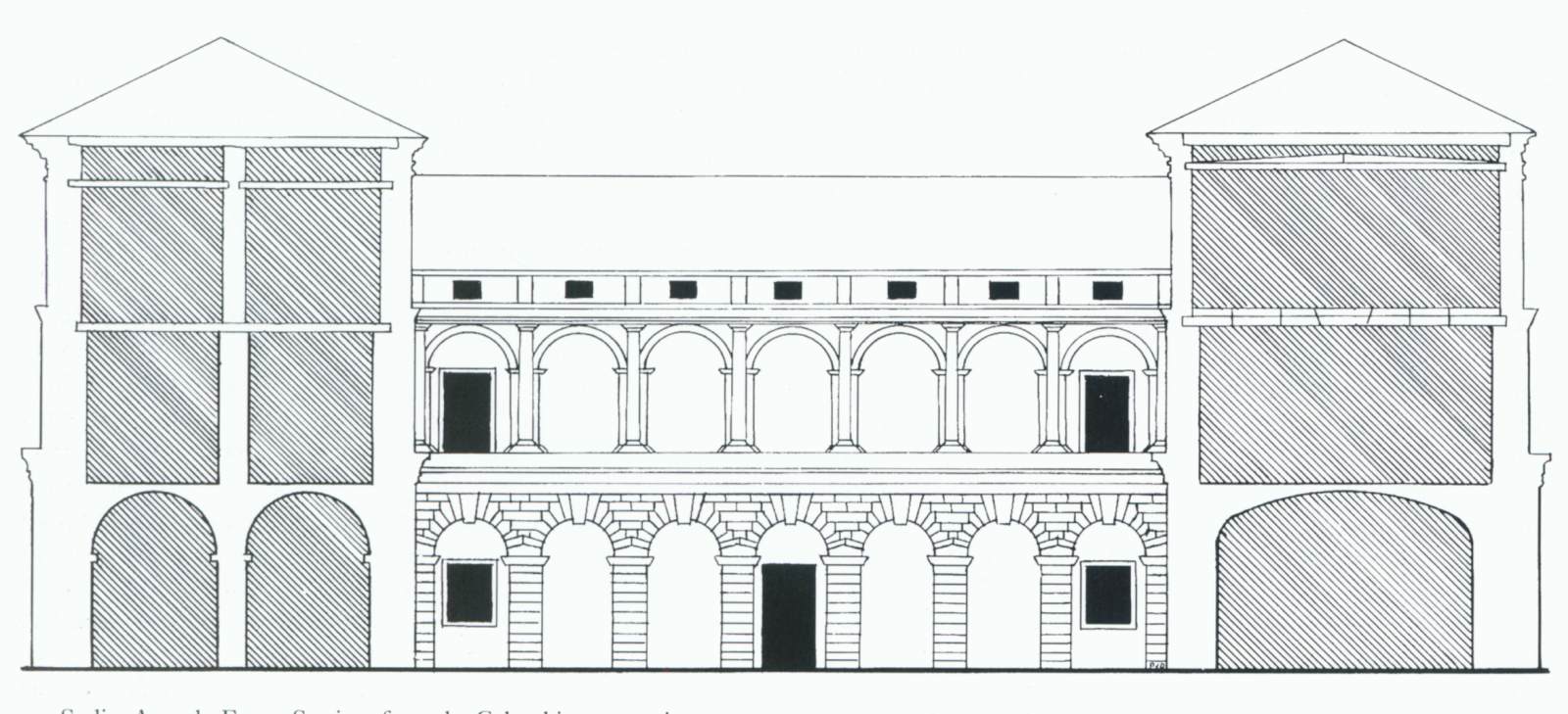 Section of the château by