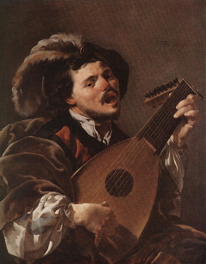 Lute Player by TERBRUGGHEN, Hendrick