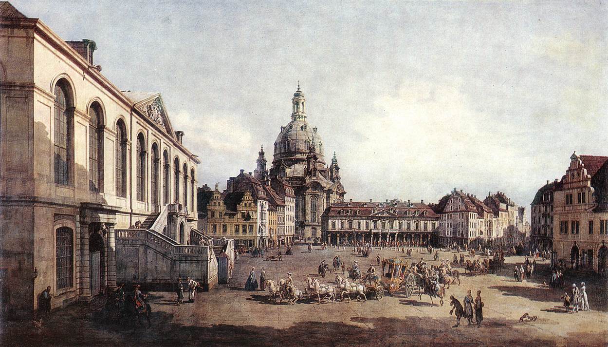 New Market Square in Dresden from the Jüdenhof by BELLOTTO, Bernardo