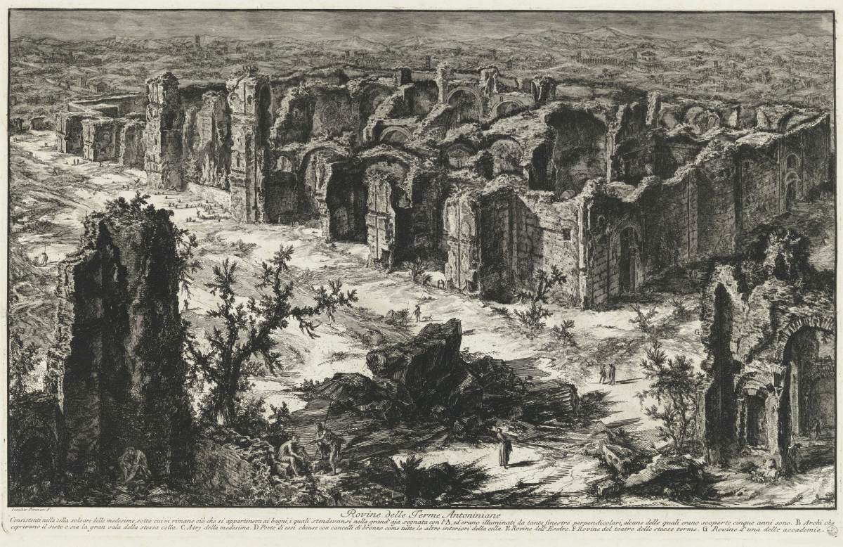 Ruins of the Antonine Baths by PIRANESI, Giovanni Battista