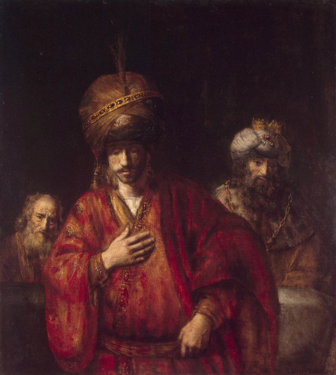 David and Uriah by REMBRANDT Harmenszoon van Rijn