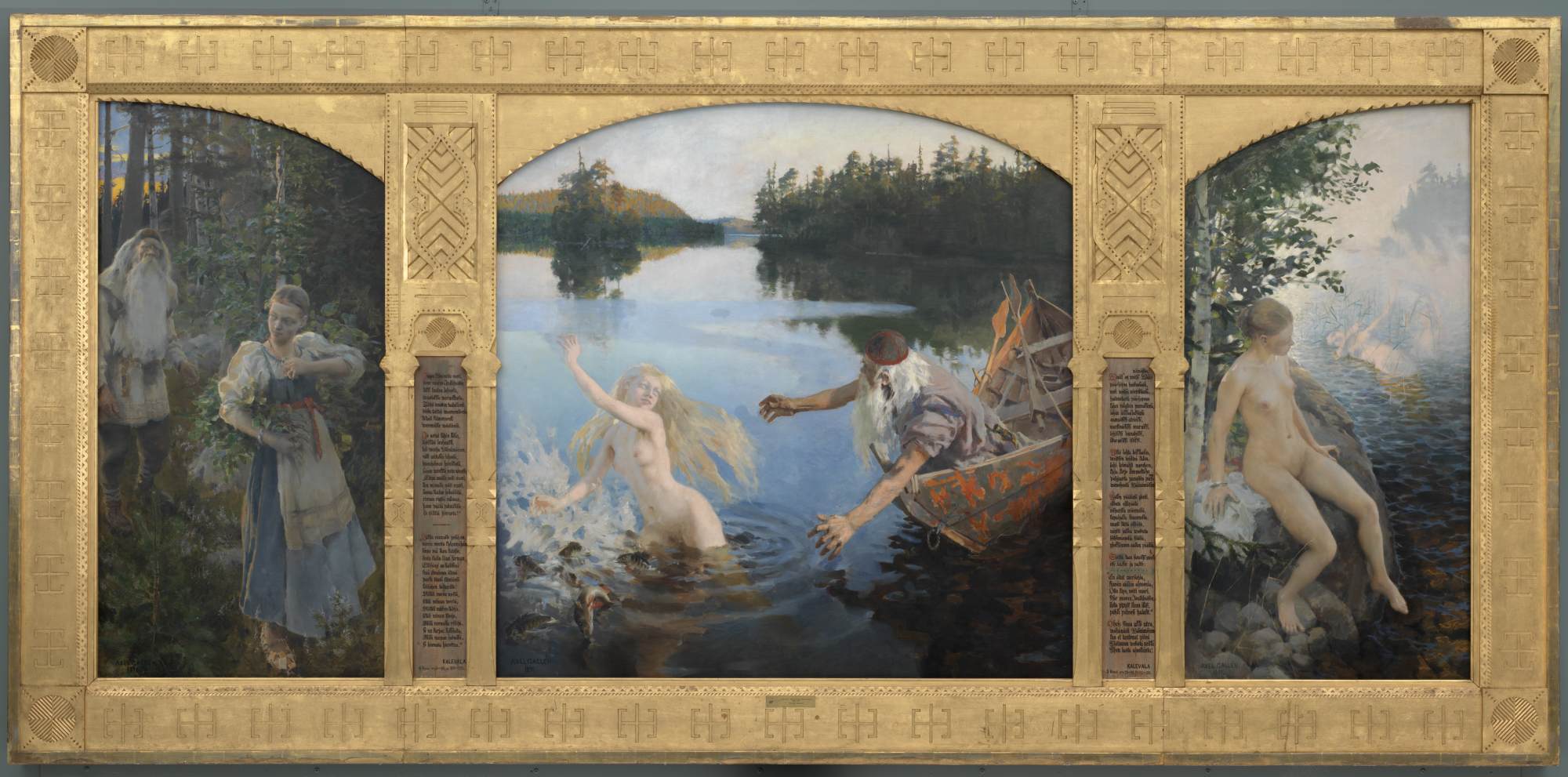 Aino Myth (triptych) by GALLEN-KALLELA, Akseli