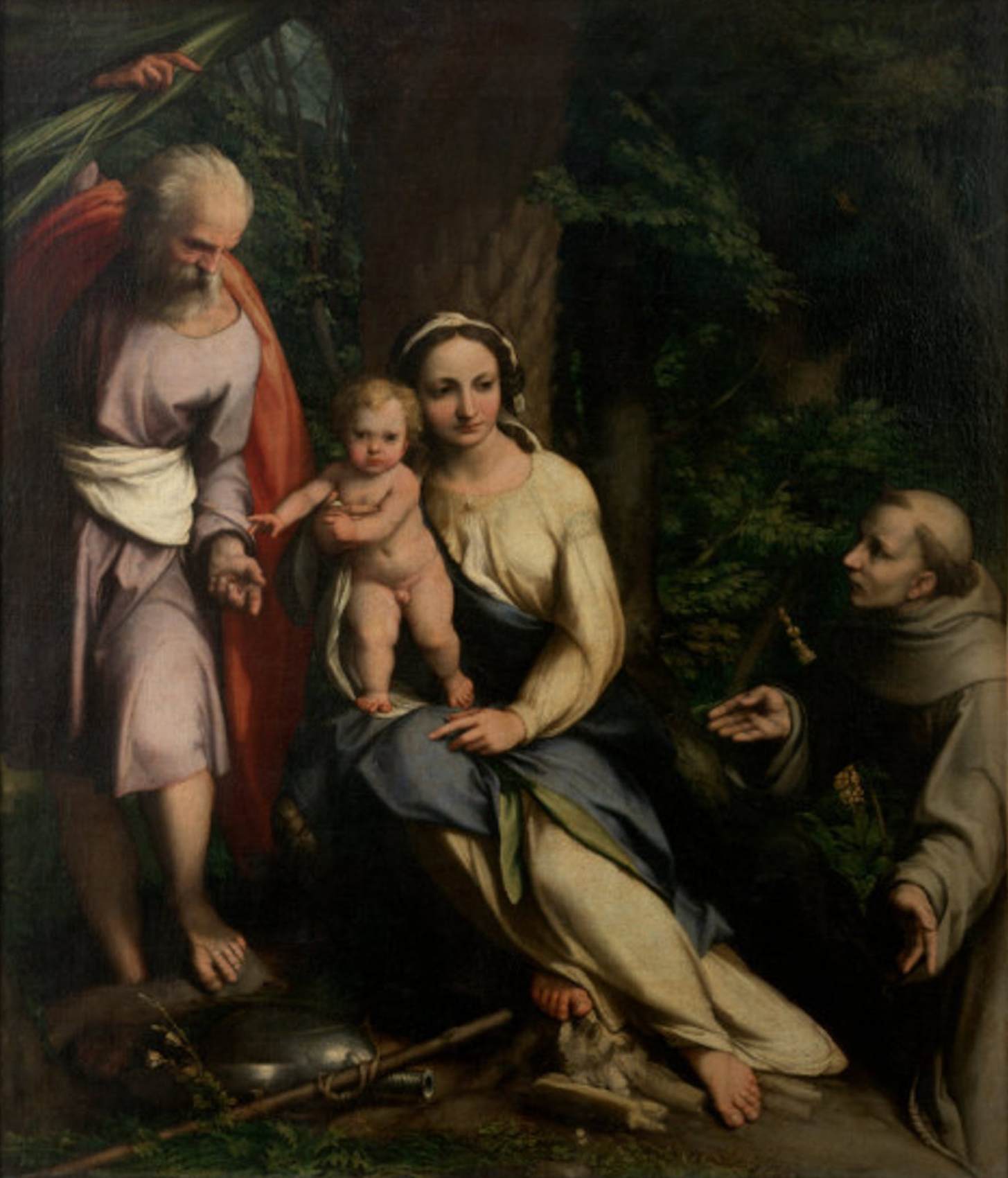 Rest on the Flight into Egypt with St Francis by