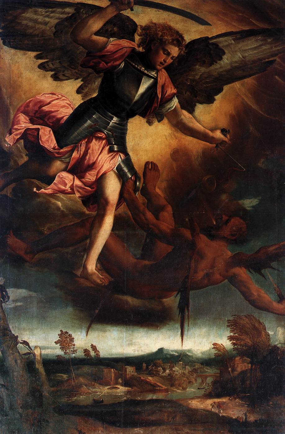 St Michael Vanquishing the Devil by BONIFACIO VERONESE