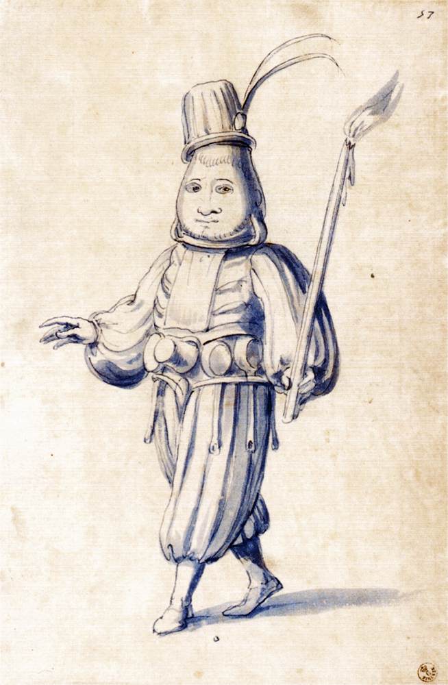 Costume drawing of a cook by ARCIMBOLDO, Giuseppe