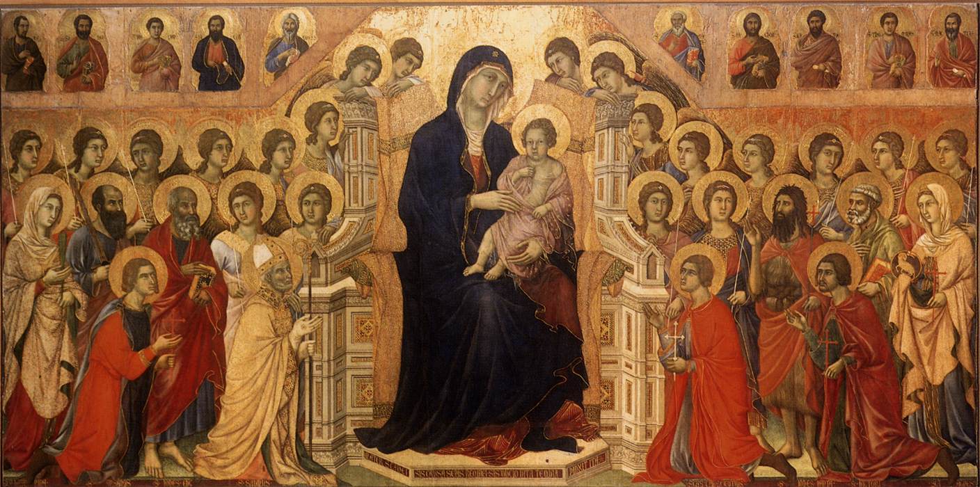 Maestà (Madonna with Angels and Saints) by DUCCIO di Buoninsegna