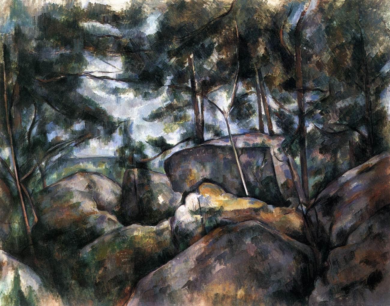 Rocks in the Forest by CÉZANNE, Paul