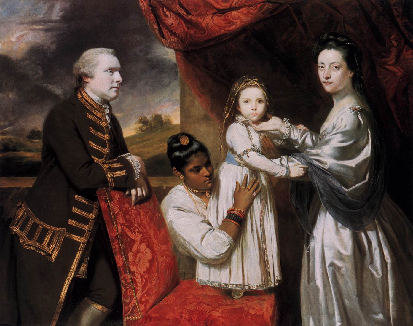 George Clive and his Family with an Indian Maid by REYNOLDS, Sir Joshua