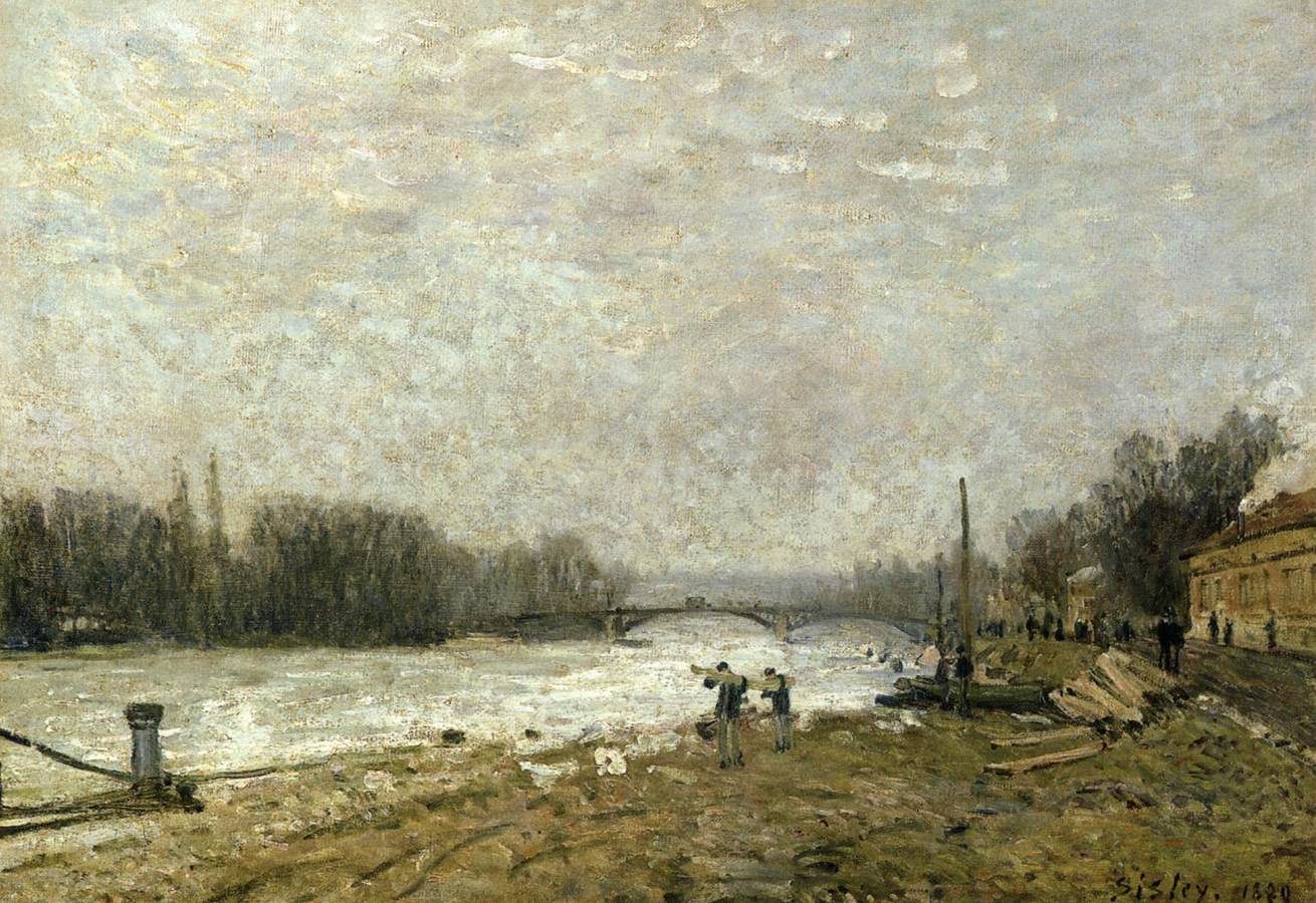 After the Debacle, the Seine at Pont de Suresnes by