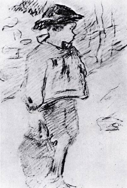 Little Breton Boy Carrying a Jug by