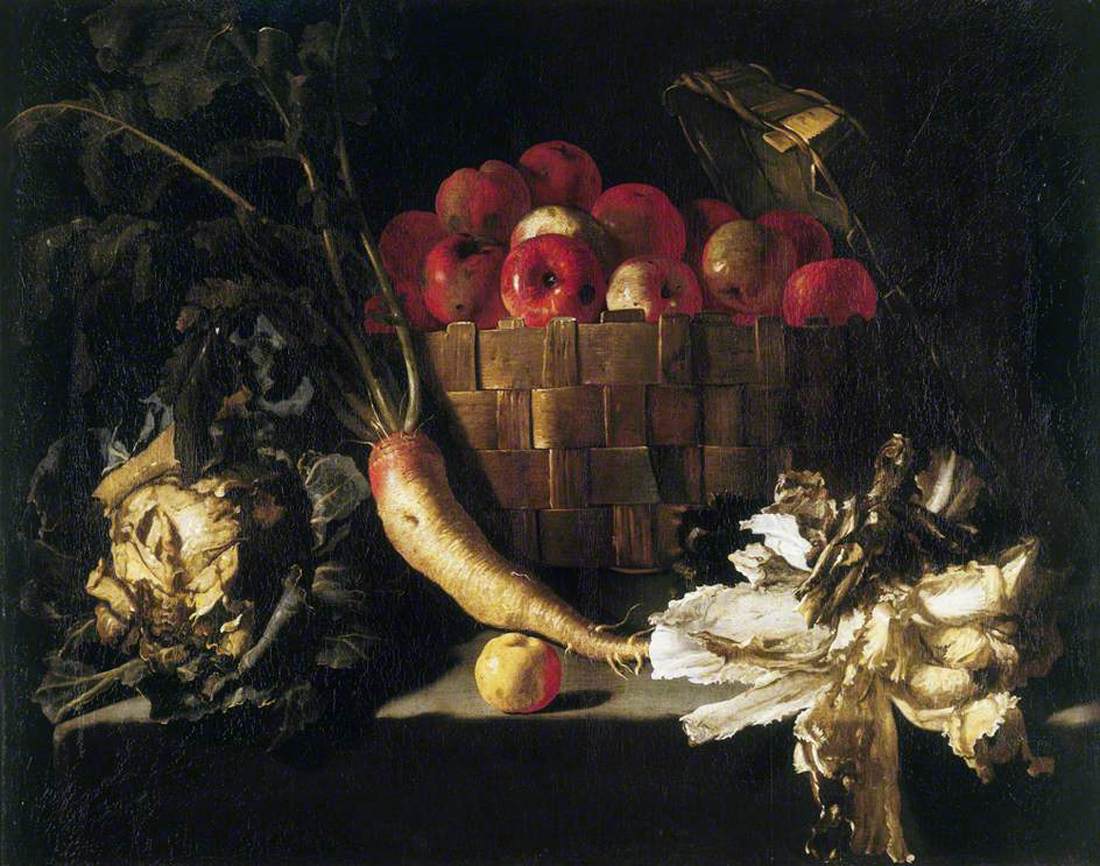 Still-Life with Apples, Cabbage, Parsnip and Lettuce by RECCO, Giuseppe