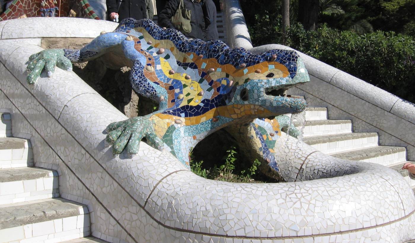 Parc Güell: dragon salamander by GAUDÍ, Antoni