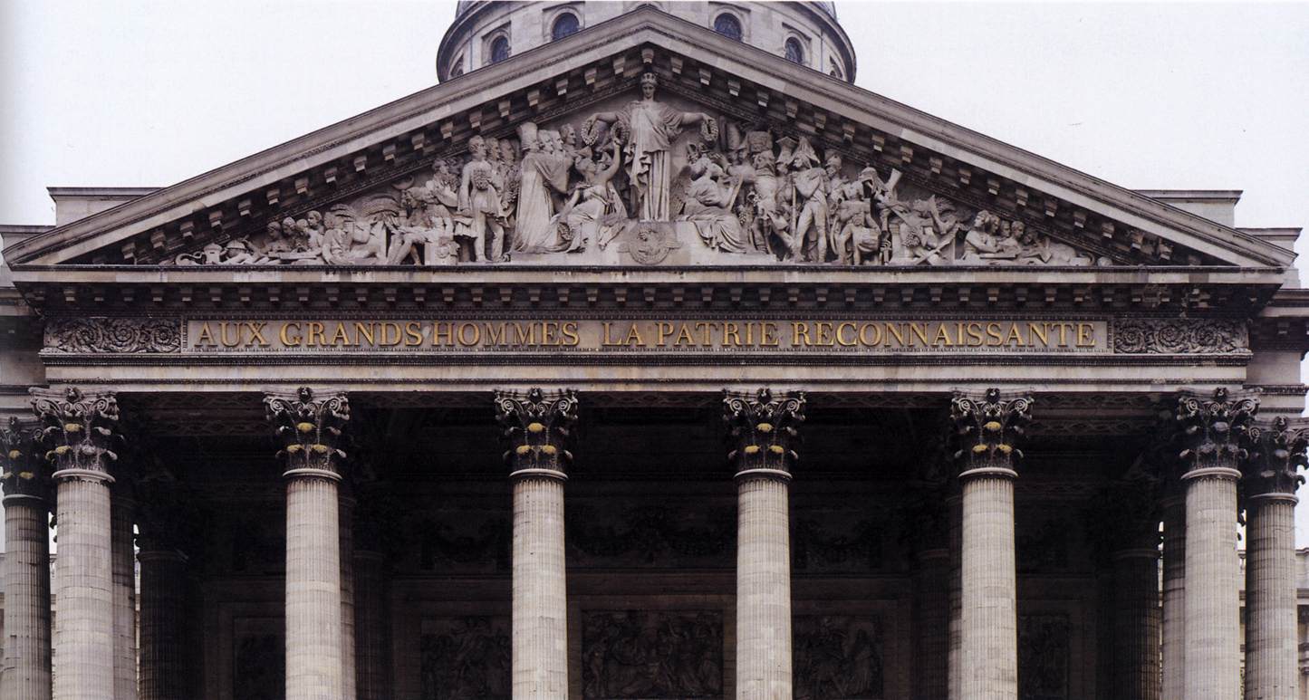 Pediment relief of the Pantheon by