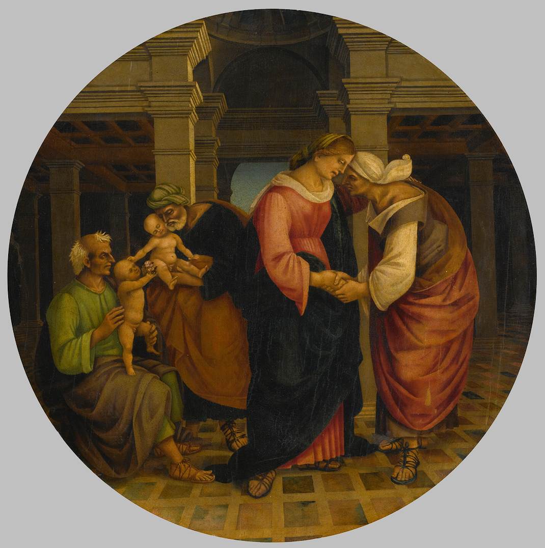 Holy Family with Sts John, Elisabeth, and Zacharias by SIGNORELLI, Francesco