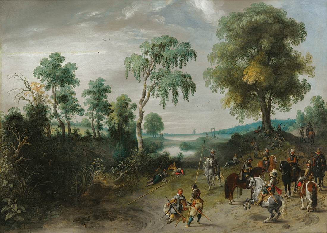 Landscape with Horsemen at Rest by VRANCX, Sebastian