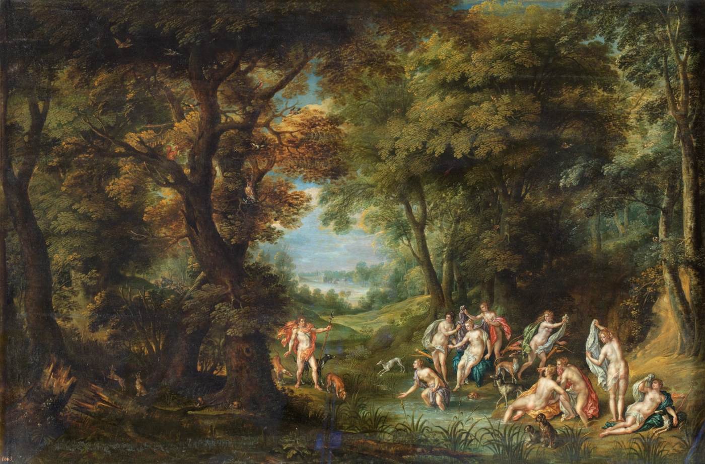 Landscape with Diana and Acteon by CLERCK, Hendrik de