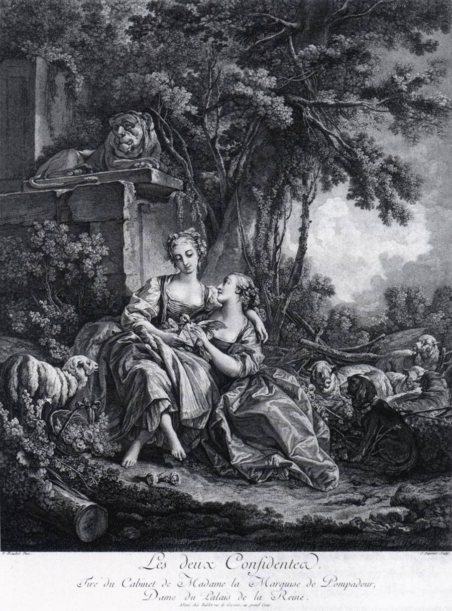 The Two Confidantes by OUVRIER, Jean